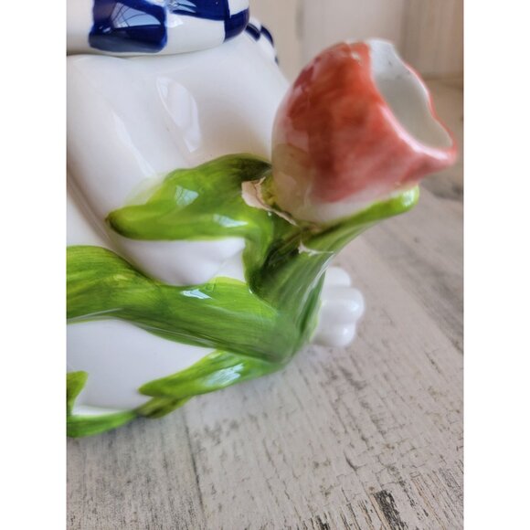 Mercuries Rabbit bunny AS IS Teapot spring tulip - Picture 8 of 16